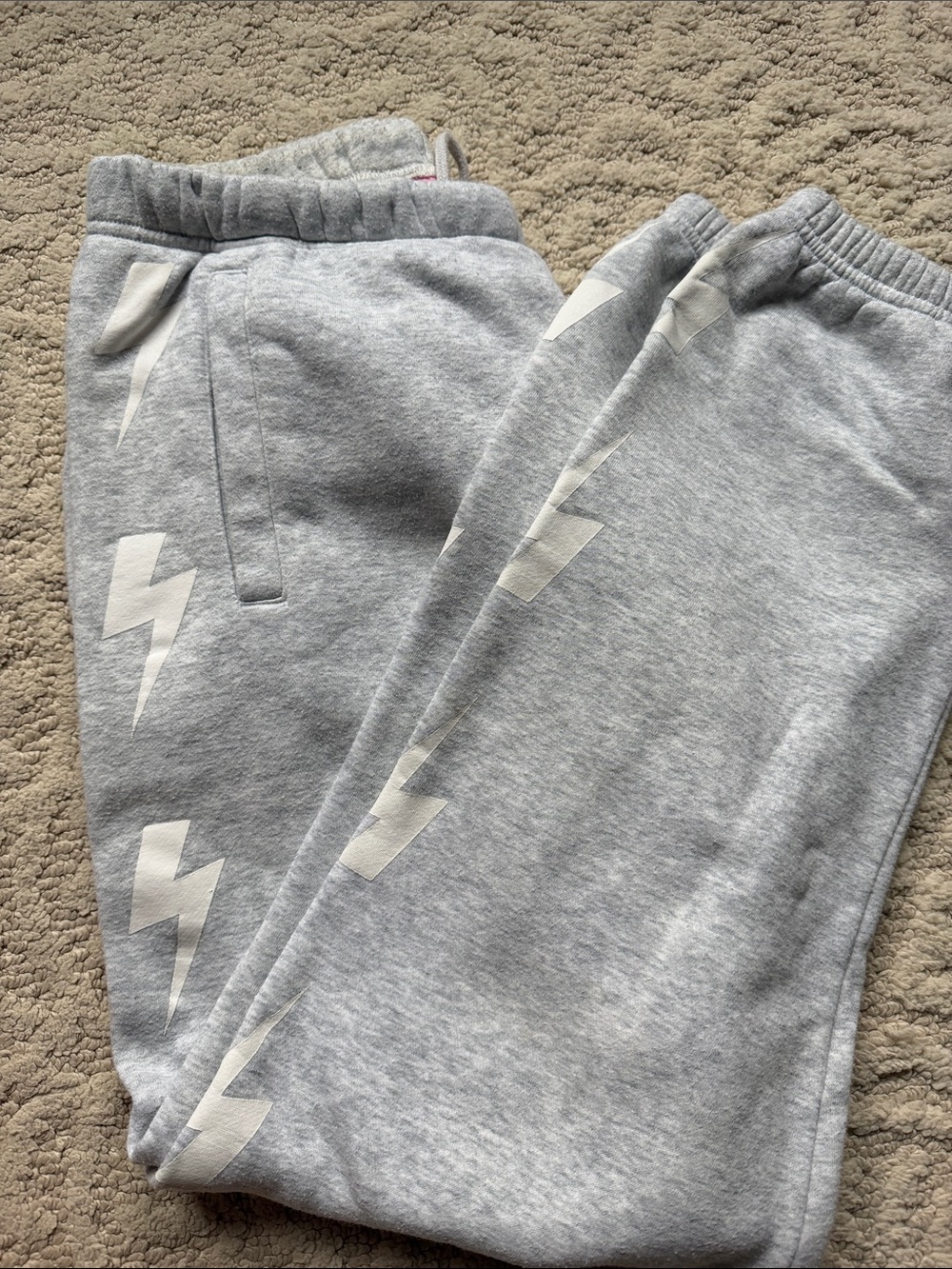 STARFIT Gray Lightning Bolt Sweatpants